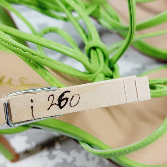 NEW Lulus Simonee Lime Green Faux Leather Lace-Up Straps High Heel Sandals i260 - Picture 12 of 12